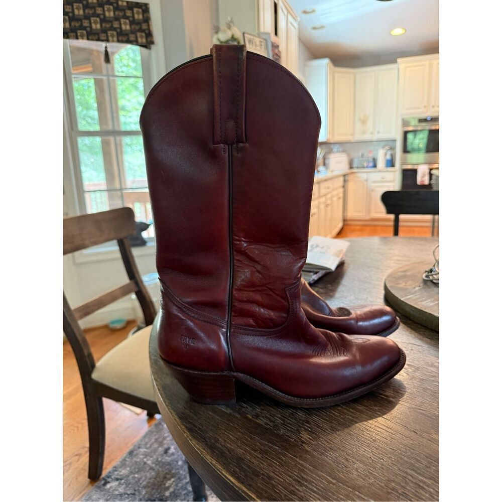 Frye Oxblood Rustic Western Trail Boss Cowboy Boots sz 11